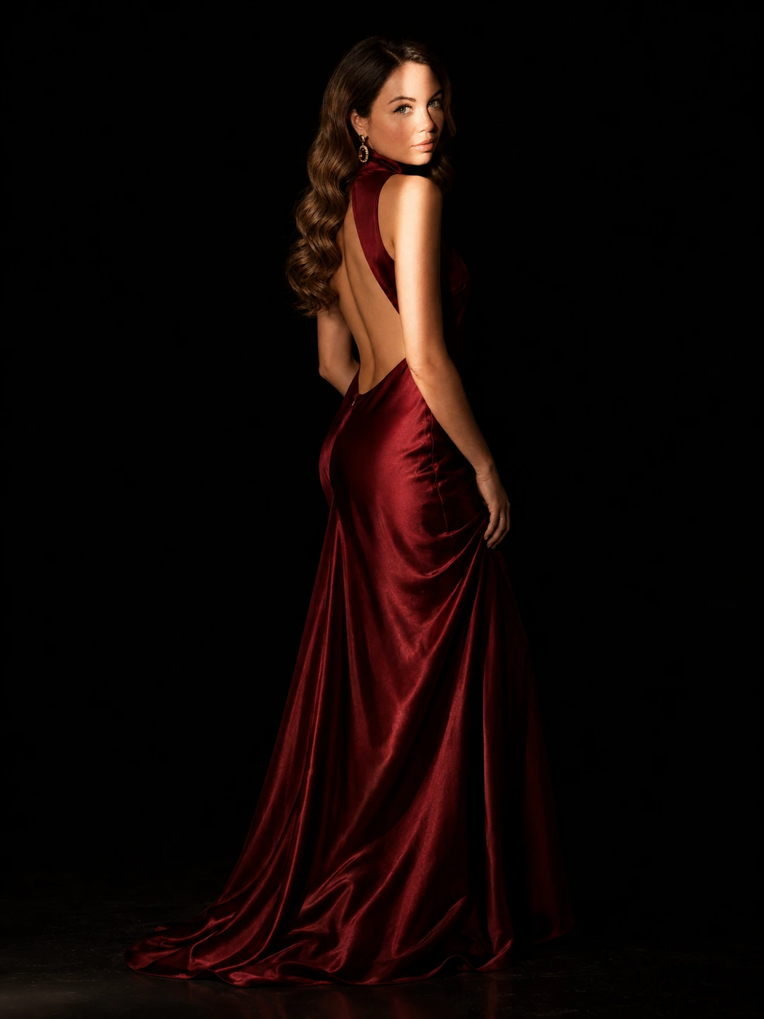 BURGUNDY EDITORIAL — модель в полный рост