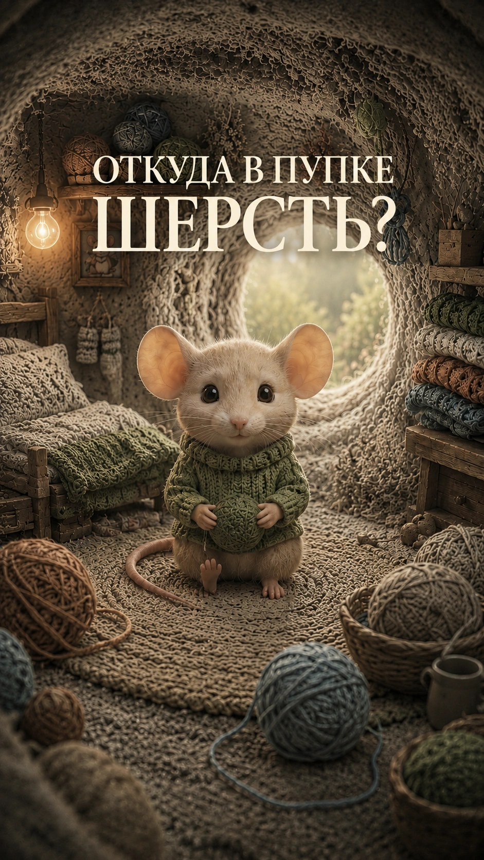 Откуда в пупке шерсть?